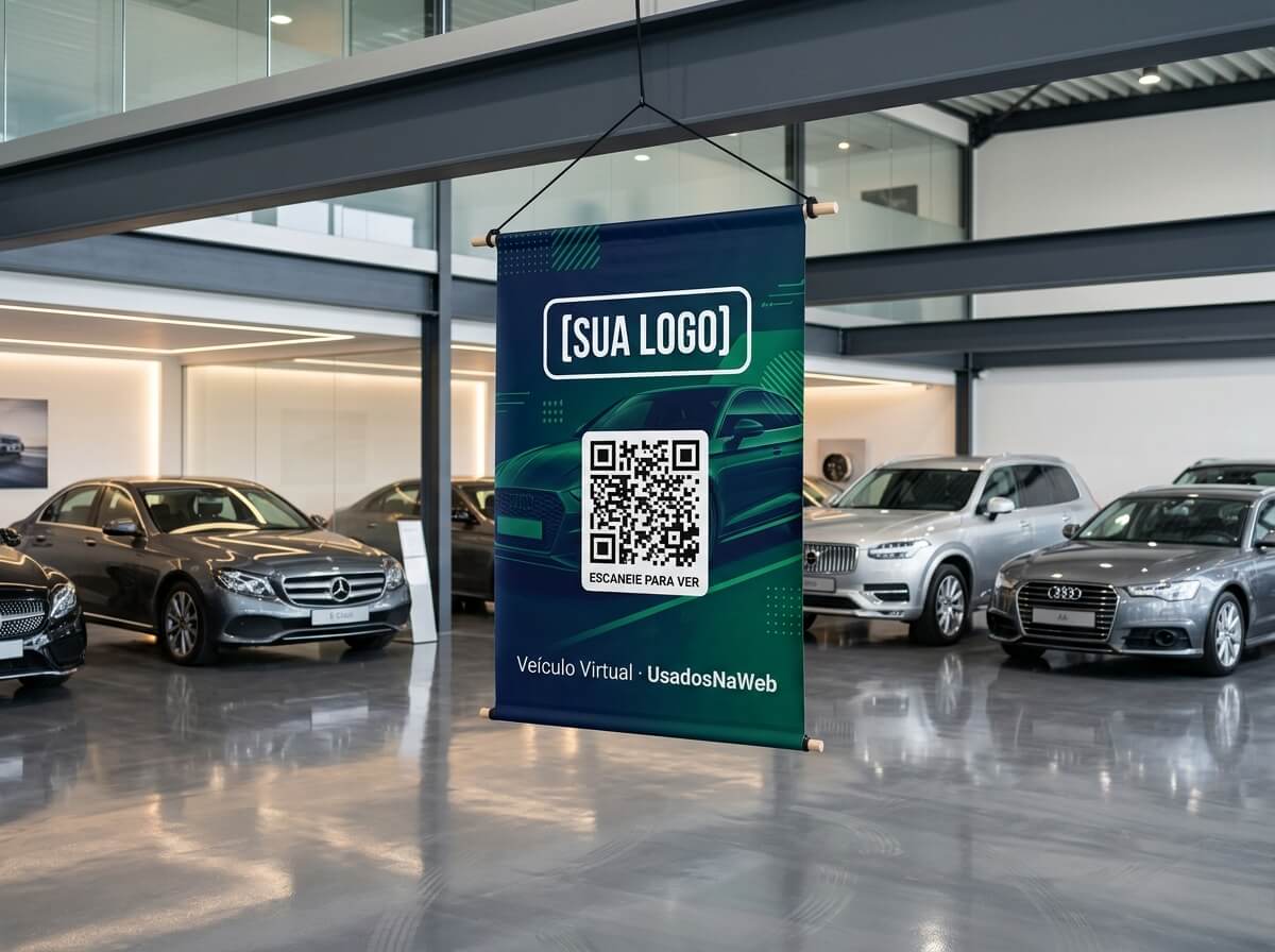 Banner Suspenso Showroom 80×120 instalado