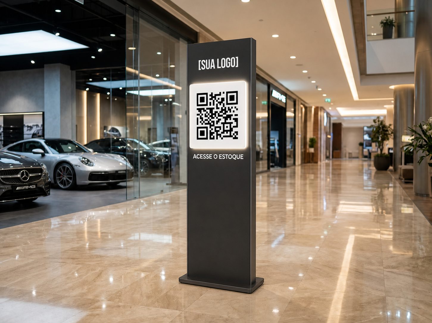 Totem QR Indoor 180 instalado